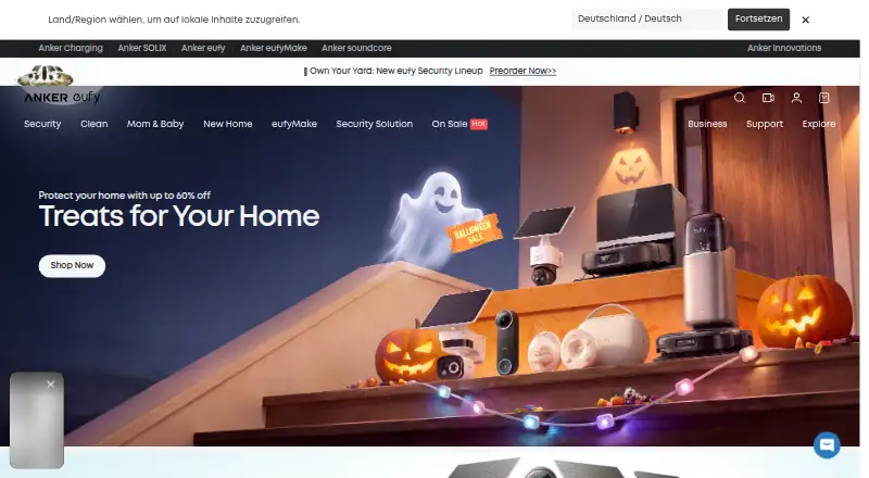 eufy Security's own site