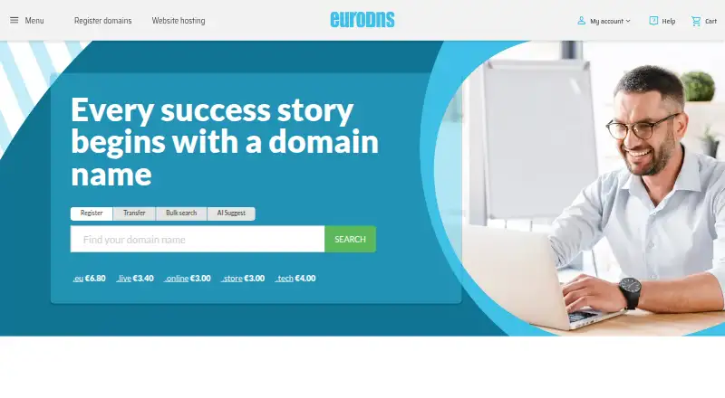 EuroDNS's own site