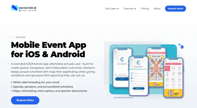 Nextech Mobile Event App's own site