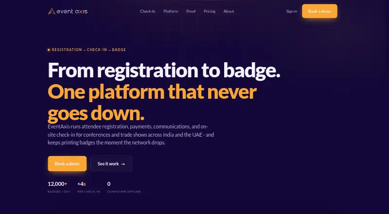 EventAxis's own site