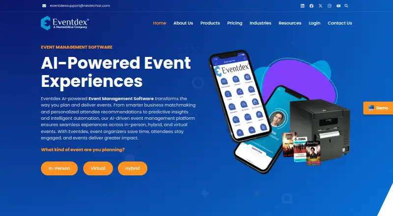 Eventdex's own site
