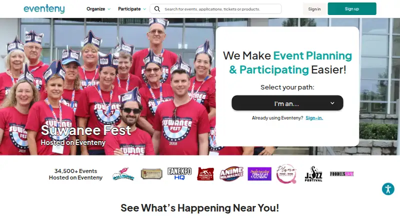 Eventeny's own site