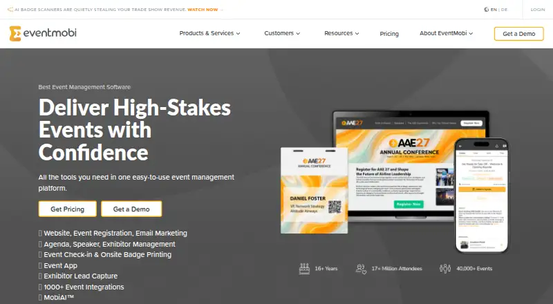 EventMobi's own site