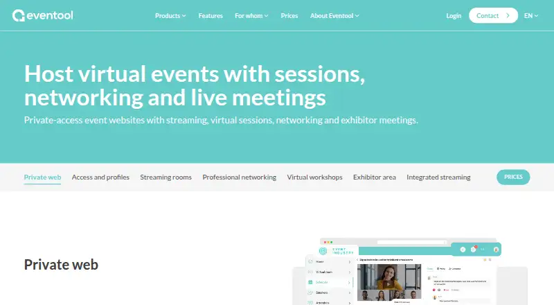 Eventool's own site