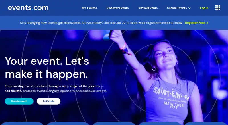 Events.com's own site