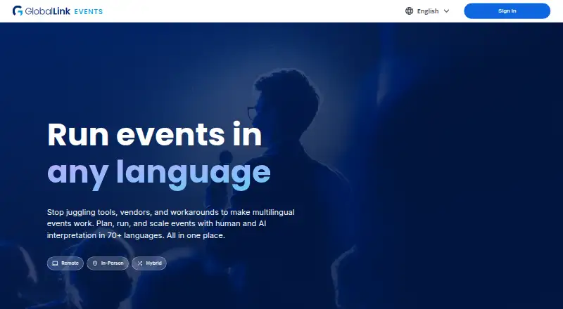 TransPerfect Events's own site