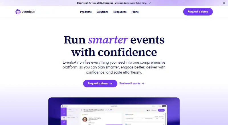 EventsAir's own site