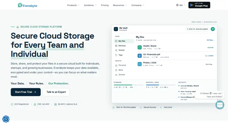 Everabyte's own site