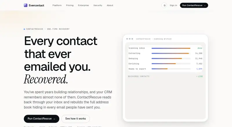 ContactRescue's own site