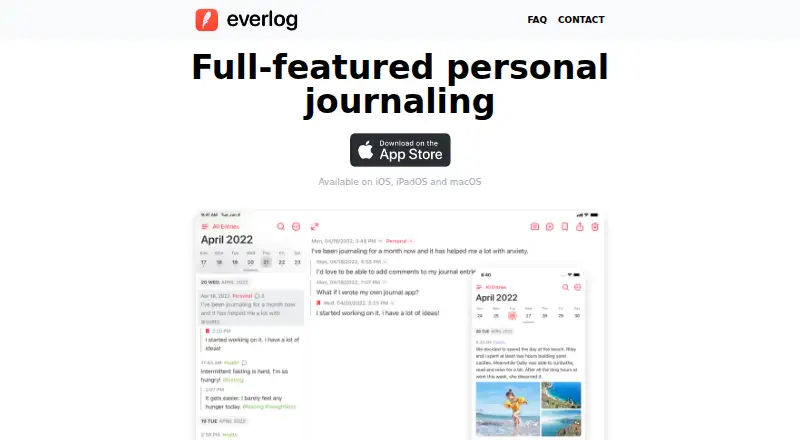 Everlog's own site