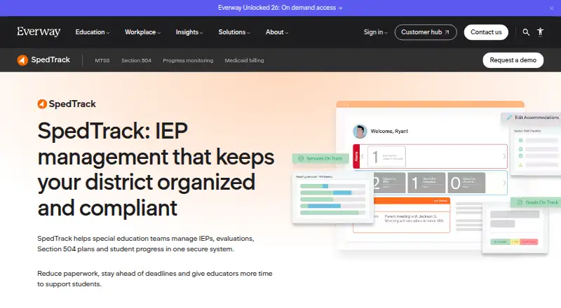SpedTrack's own site