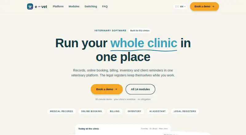 e-vet's own site