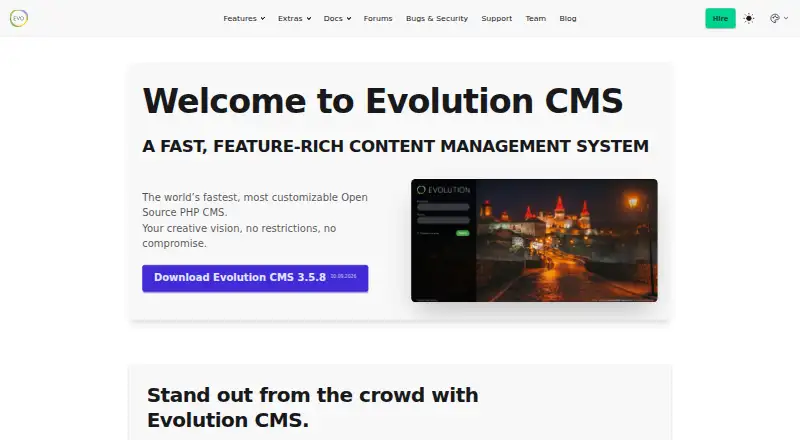 Evolution CMS's own site
