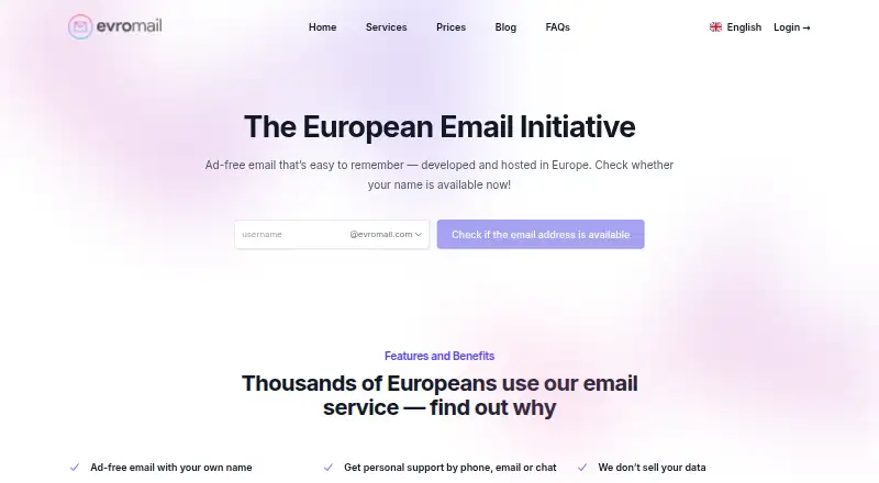 Evromail's own site