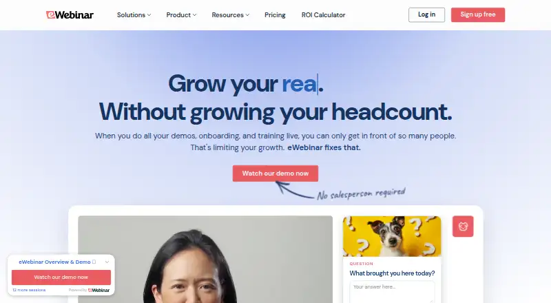 eWebinar's own site