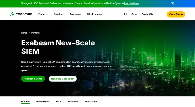 Exabeam New-Scale SIEM's own site