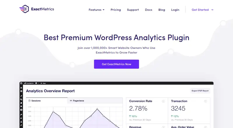 ExactMetrics's own site