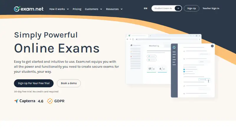 Exam.net's own site