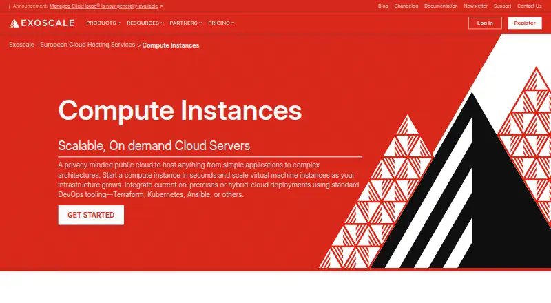 Exoscale Compute's own site