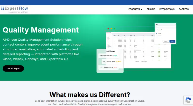 Expertflow Quality Management's own site