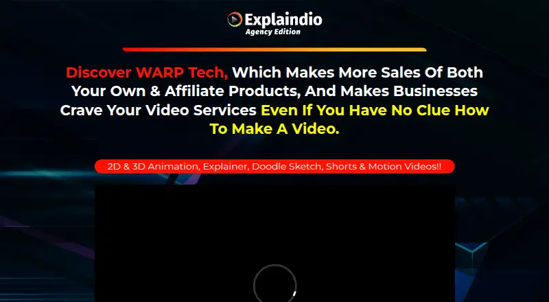 Explaindio's own site