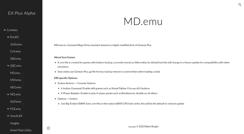 MD.emu's own site