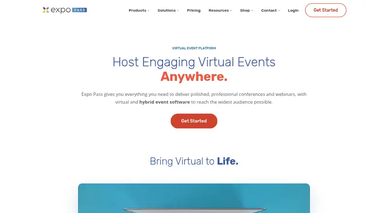 Expo Pass Virtual Event's own site