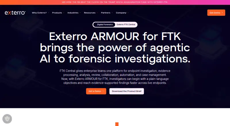Exterro FTK Central's own site