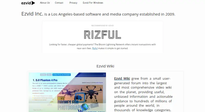 Ezvid's own site