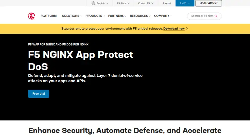 NGINX Plus's own site