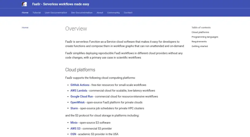 FaaSr's own site