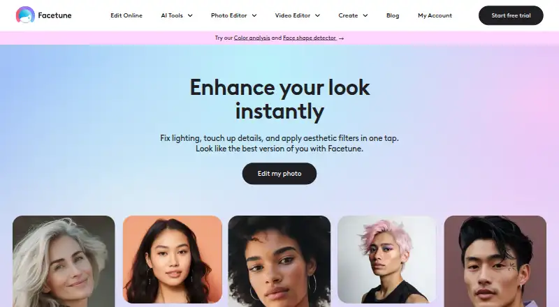 Facetune's own site
