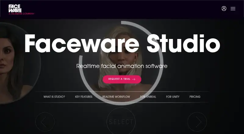 Faceware Studio's own site