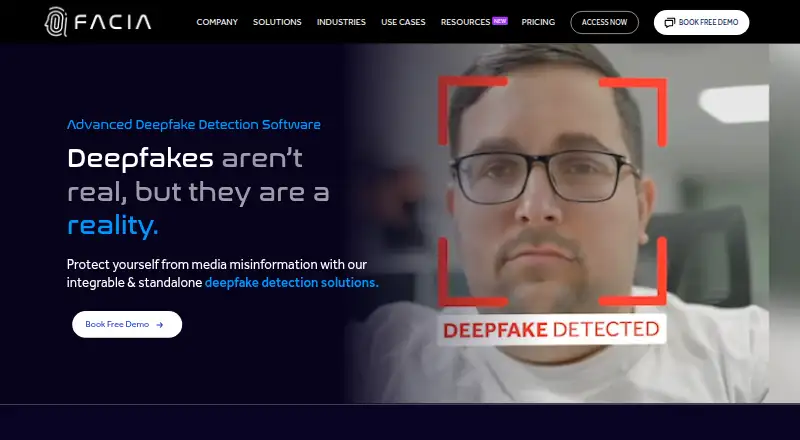 Facia Deepfake Detection's own site