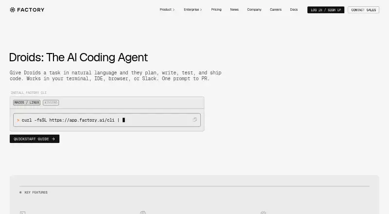 Factory Droid's own site