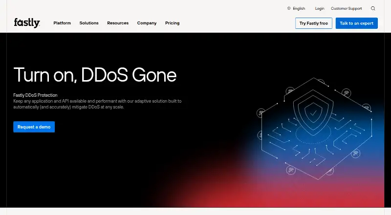 Fastly DDoS Protection's own site