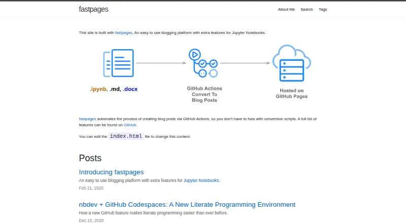 fastpages's own site