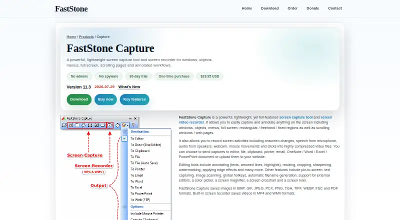 FastStone Capture's own site