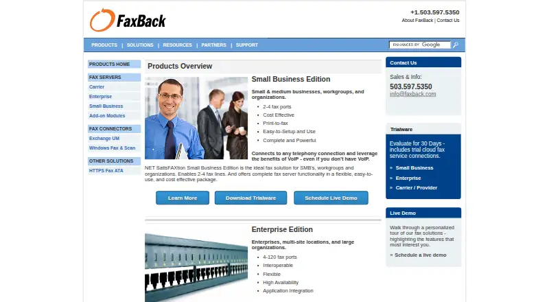 NET SatisFAXtion's own site