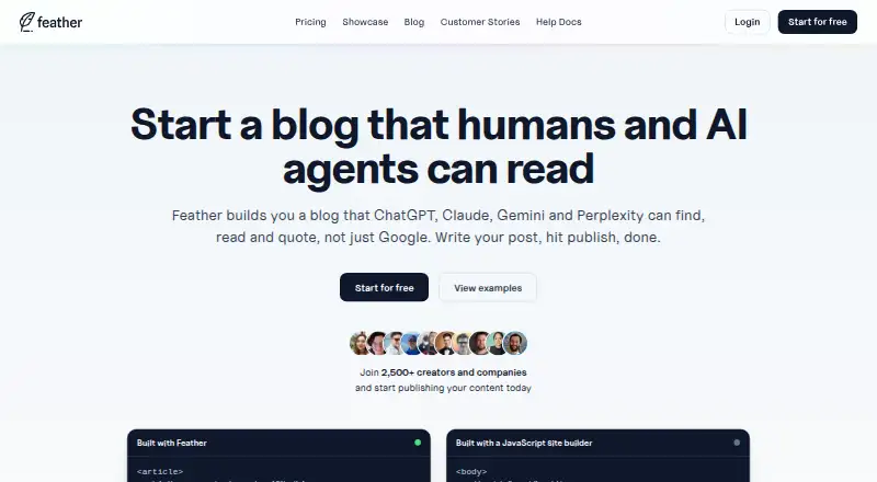 Feather's own site