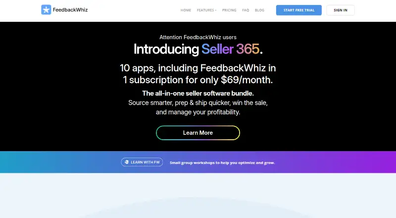 FeedbackWhiz's own site