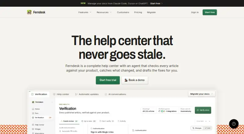 Ferndesk's own site