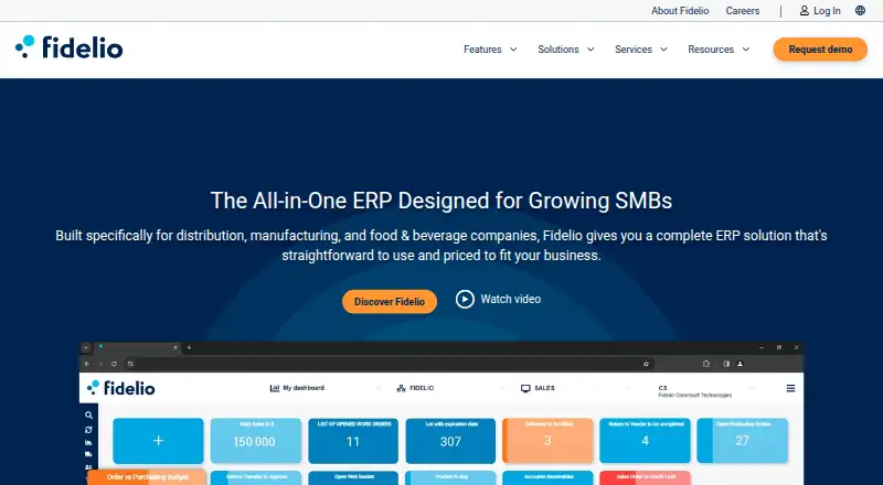 Fidelio ERP's own site
