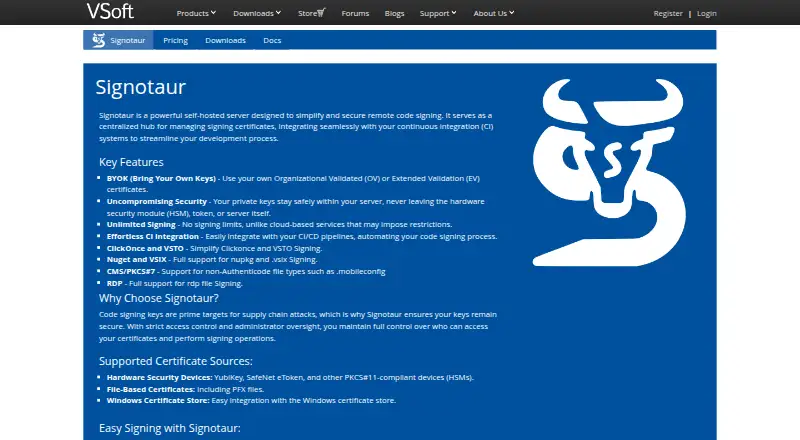 Signotaur's own site