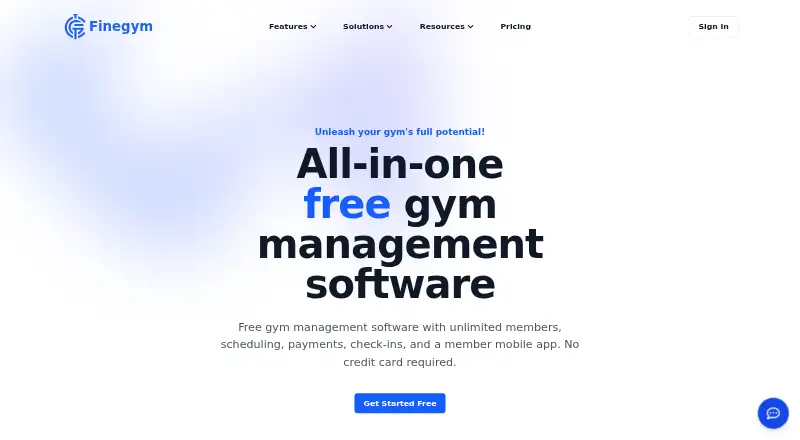 The Finegym homepage