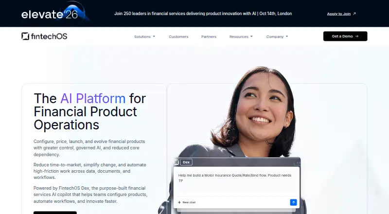 FintechOS Digital Banking's own site
