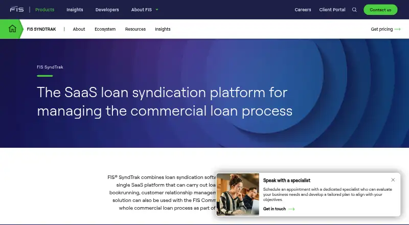 FIS SyndTrak's own site