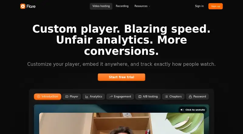 Flare's own site