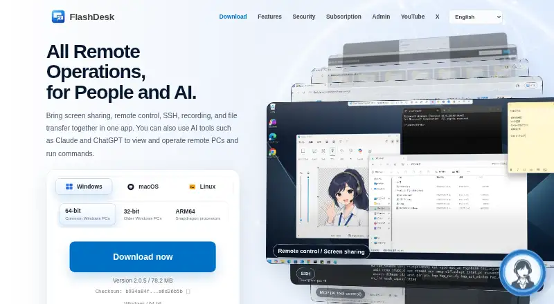 FlashDesk's own site