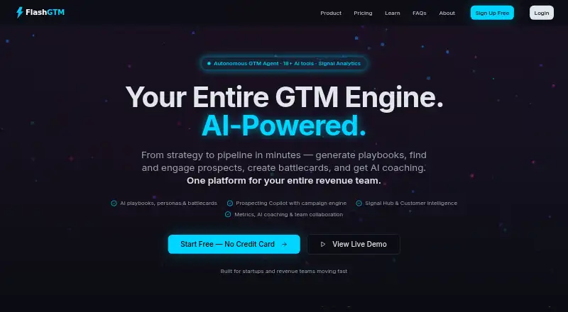 The FlashGTM homepage